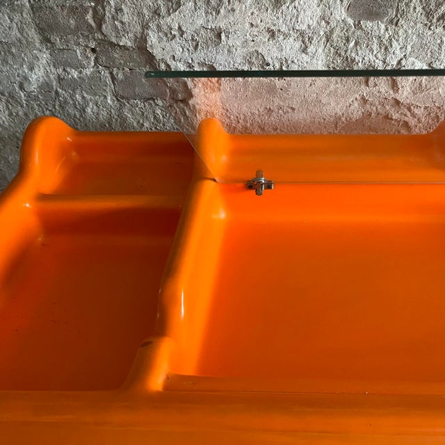 Space Age Orix Orange Writing Desk by Vittorio Parigi and Nani Prina for Molteni, 1970s For Sale - Image 14 of 18