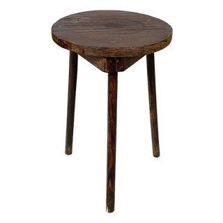 Italian 19th Century Style Side Table or Stool in Wood, 1930s For Sale