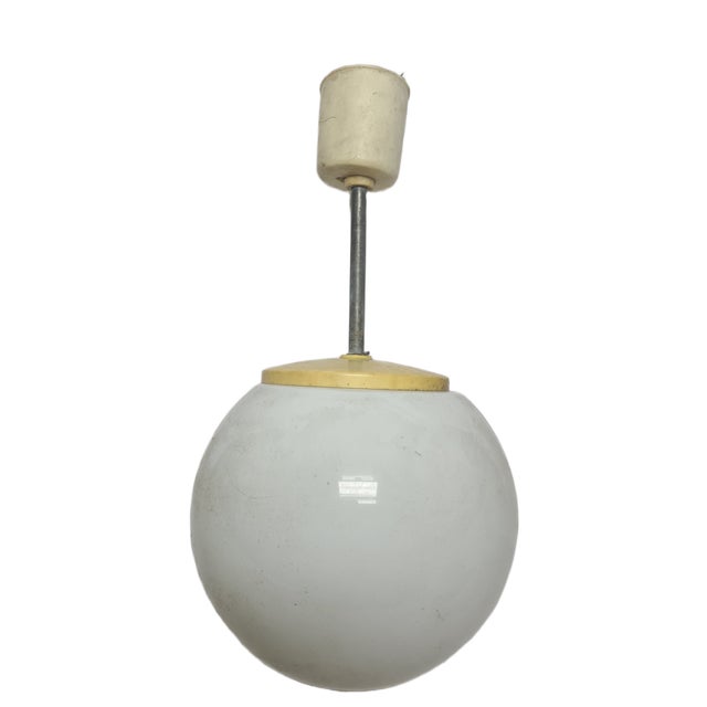 Metal Postmodern Communist Pendant Lamp, Poland, 1970s For Sale - Image 7 of 7