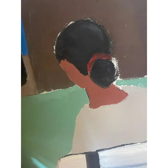 Original Maurice Potier Oil on Canvas | French Contemporary Portrait Painting, Paris, Circa 1991 For Sale - Image 6 of 13