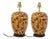 These Are a Pair of Early 21st-Century Hand-Painted Tortoiseshell-Patterned Art Ceramic Table Lamps. For Sale