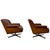 Vintage Cognac Leather Swivel Lounge Chairs from Eugen Schmidt, 1970s, Set of 2 For Sale - Image 4 of 18