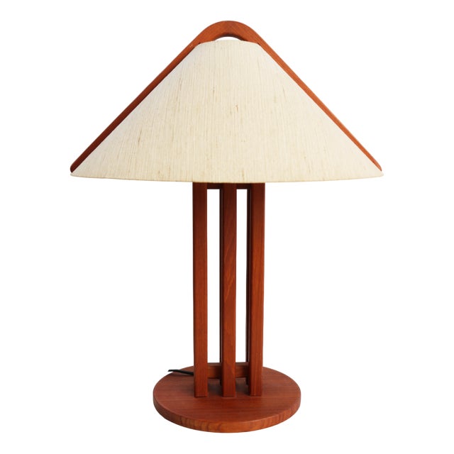Danish Modern Teak Table Lamp from Domus, 1970s For Sale