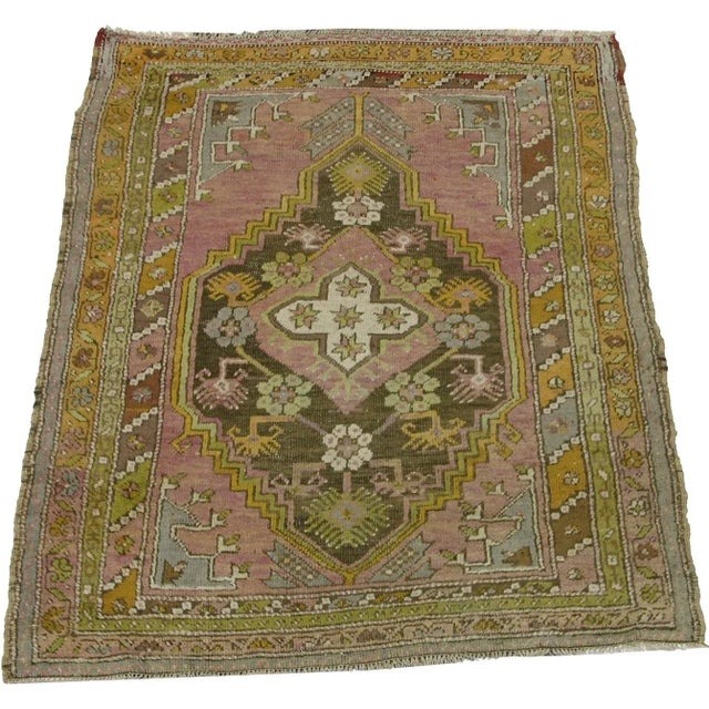 Antique Turkish Rug 4.7x3.5 For Sale - Image 4 of 4