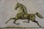 Mid-Century Modern 1950s Ivory Vintage American Folk Art Horse Weathervane Carpet 2'x3' 4" Wool Pile Hooked Equestrian Rug For Sale - Image 3 of 11