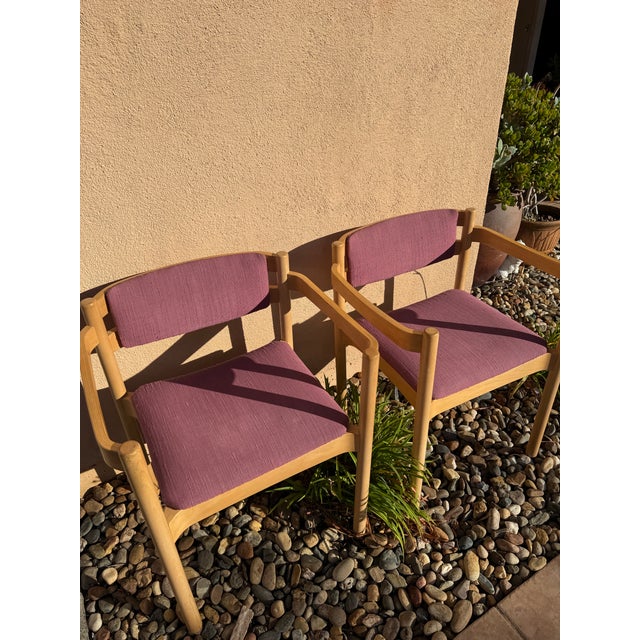 Pair (2) Danish Mid Century Arm Chairs by o.d. Møbler a/S (Oddense Maskinsnedkeri) For Sale In San Francisco - Image 6 of 12