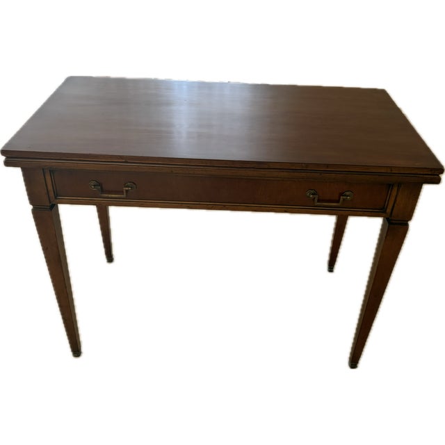 1950s Extensole Desk to Dining Wood Table Transformer Table for Small Space For Sale - Image 9 of 18