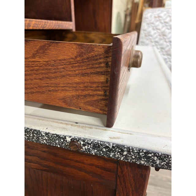 Brown Antique Early 20th Century Hoosier Style Kitchen Cabinet For Sale - Image 8 of 18