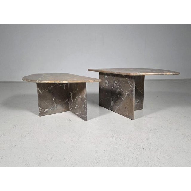 1970s Italian Sculptural Breccia Marble Coffee Tables, 1970s, Set of 2 For Sale - Image 5 of 9