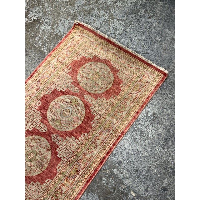 Textile 2ft 6in × 6ft 5in Oushak Turkish Runner Rug, Vintage For Sale - Image 7 of 12