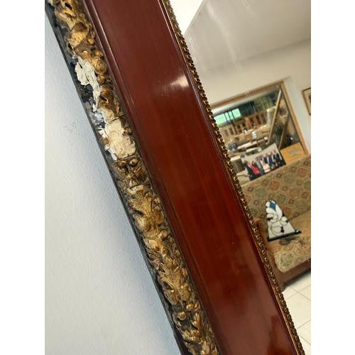Biedermeier Wall Mirror in Walnut For Sale - Image 11 of 15