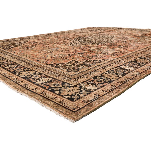 79711 Antique Persian Mahal Rug, 10'02 x 13'07. The Noble Reverie: A Late 19th Century Persian Mahal Masterpiece of...