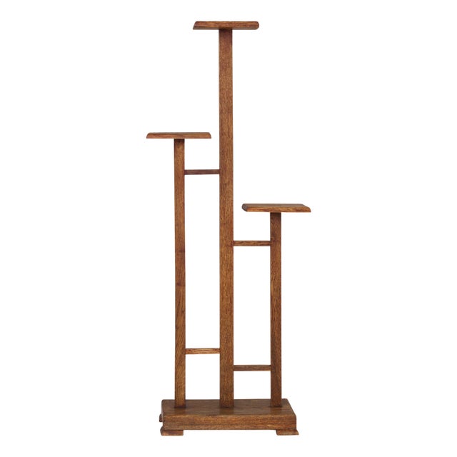 Art Deco Wooden Flower Stand, 1930s For Sale