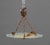Late 20th Century Signed French Art Deco Painted Glass Plafonnier For Sale - Image 9 of 9