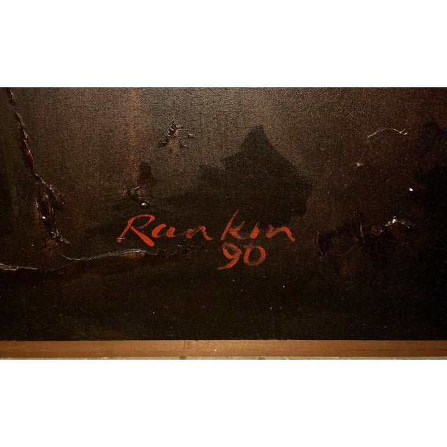 Brown David Rankin, Australian Abstract Expressionist Oil Painting, 1990 For Sale - Image 8 of 12