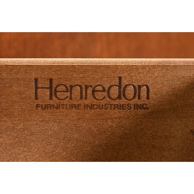 Henredon Grand Provenance Italian Neoclassical Inlaid Cherry and Burled Walnut Sideboard or Bar Cabinet, Circa 1980s For Sale - Image 13 of 16