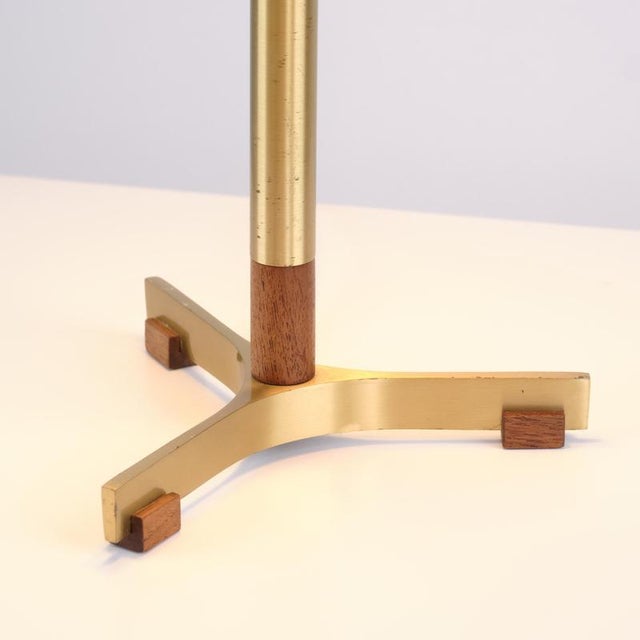 Gold President Table Lamp in Teak and Brass by Jo Hammerborg for Fog & Mørup, 1960s For Sale - Image 8 of 10