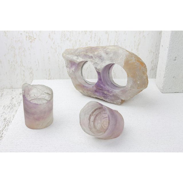 Contemporary Amethyst Duo Tumblers in Aluminium by Studio Do For Sale - Image 3 of 5