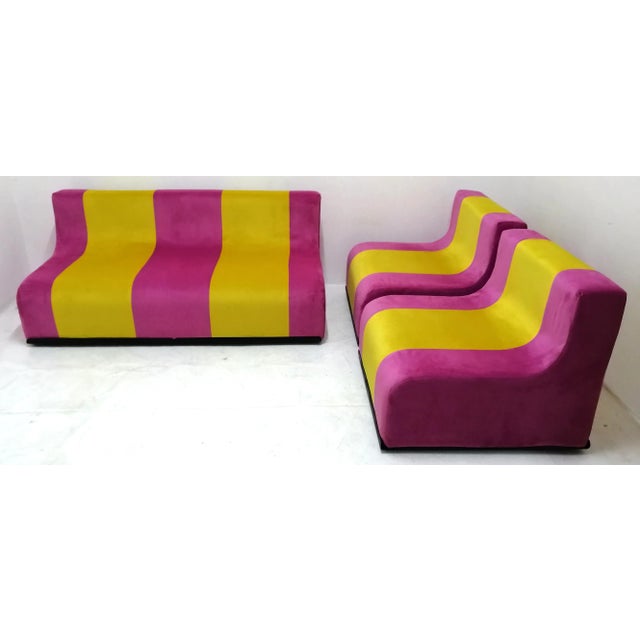 Textile Sofo Living Room Set by Superstudio for Poltronova, 1966, Set of 3 For Sale - Image 7 of 15