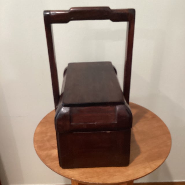 Crafted with the timeless beauty of wood, this antique Chinese wooden lunch box exudes a classic charm that is both rustic...