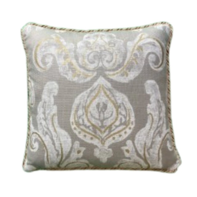 Zoffany Zoffany Brocatello Glam Damask Square Designer Pillow For Sale - Image 4 of 4