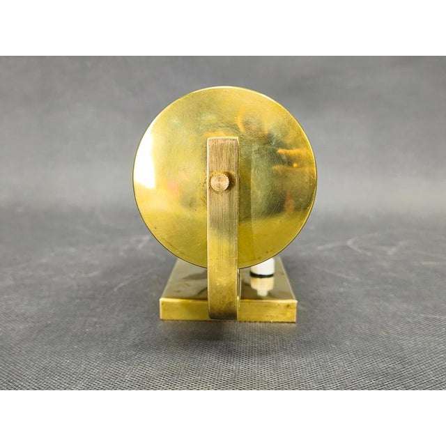 1930s Bauhaus Brass Wall Lamp with Adjustable Glass Shade, 1930s For Sale - Image 5 of 9
