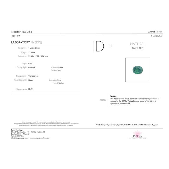 Gorgeous 14k Gold Ring With 23.36 Carat Natural Emerald & 1.21ct Diamond Halo, Size 6.5 For Sale - Image 11 of 13
