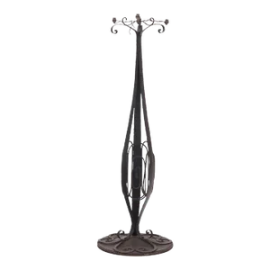 A French Art Deco Hand Hammered Iron Floor Lamp C 1930.