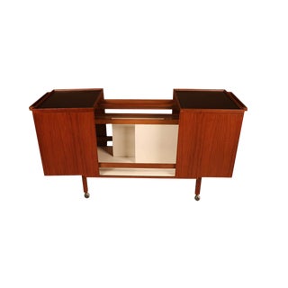 Mid Century Danish Teak Bar Cart by Niels Erik Glasdam Jensen For Sale