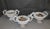 Set of three large cast iron Medici vases, model with handles, circa 1900, set in very good condition