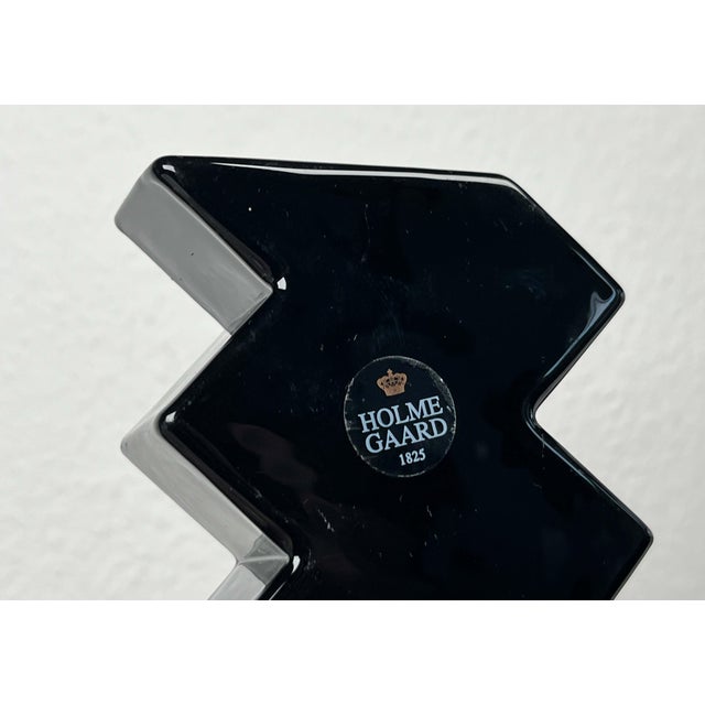 Postmodern Black and White Glass Candleholder by Halskov & Dalsgaard for Holmegaard, Set of 4 For Sale - Image 15 of 18