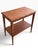 1940s Vintage Refinished Solid Mahogany Two-Tier Side Table With Scalloped Top For Sale - Image 5 of 8