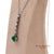 Gia Certified Platinum 900 Natural Diamond and Colombian Emerald Pendant For Sale - Image 9 of 13