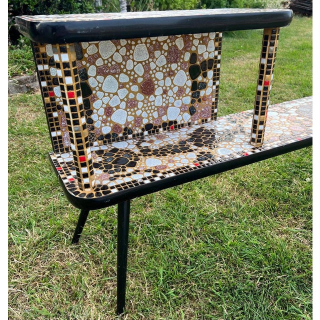 Mid-Century German Plant Stand with Mosaic Stones, 1970s For Sale - Image 4 of 18