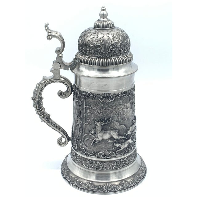 1960s 1960s Artina SKS "Parforce Hunting" Pewter Beer Stein For Sale - Image 5 of 9