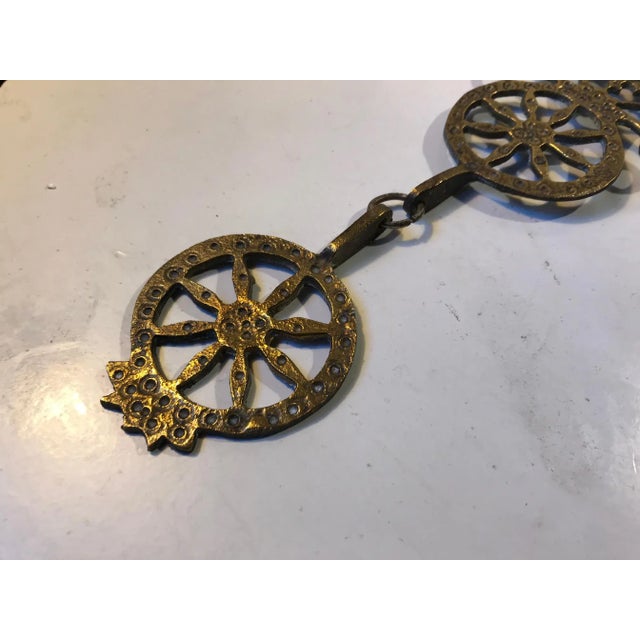 Pendant Cross Candleholder in Bronze, Greece, 1920s For Sale - Image 4 of 13