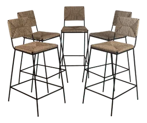 "Campagne" Counter Height Stools by Design Frères- Set of 5