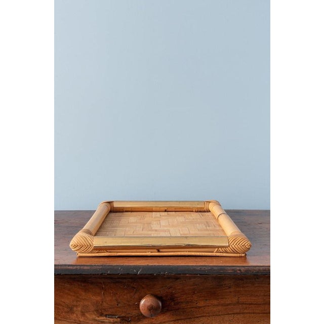 Bamboo and Brass Tray from Vivai Del Sud, 1970s For Sale - Image 3 of 10