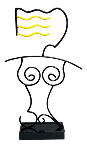 Late 20th Century Modern Enamelled Iron "Sunbather" Sculpture