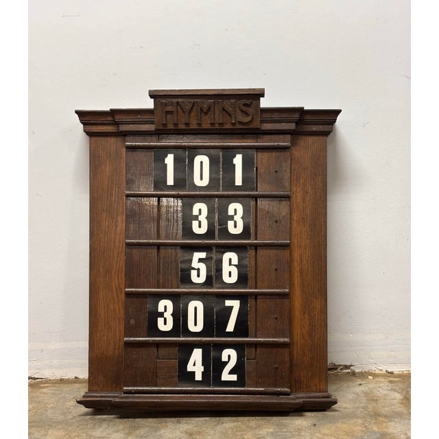19th Century English Oak Hymn Board For Sale - Image 10 of 11