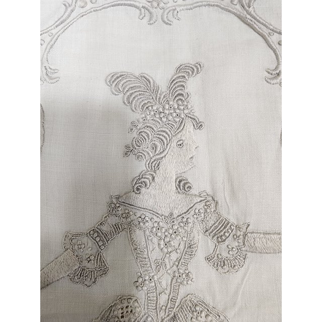 Textile Exquisite Antique Embroidered Handkerchief For Sale - Image 7 of 16