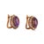 Early 20th Century Pair of Victorian 10.00 Carat Amethyst Diamond 18k Yellow Gold Cluster Earrings For Sale - Image 4 of 6
