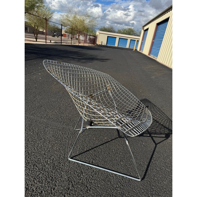 Harry Bertoia 1960s Attributed Bertola Large Diamond Chair For Sale - Image 4 of 12
