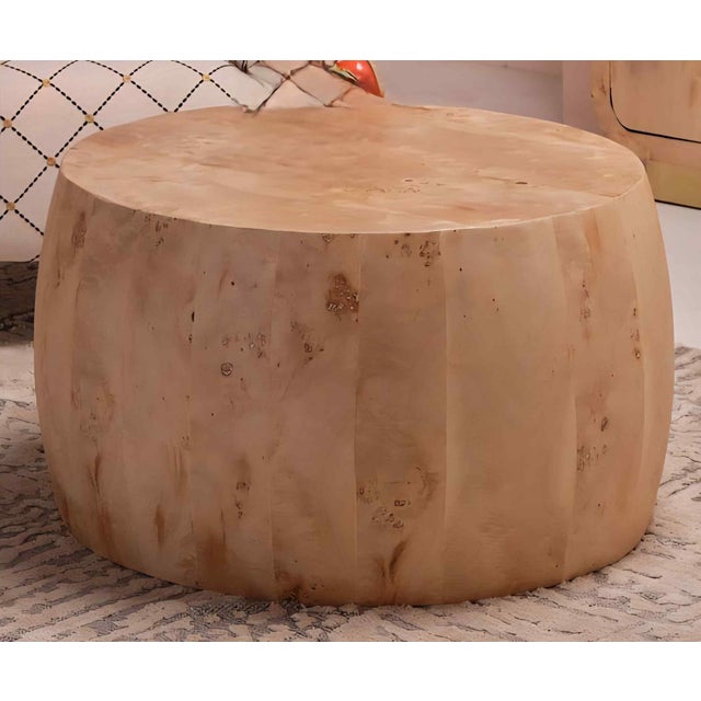 Transitional Loomlan Wooden Round Coffee Table For Sale - Image 3 of 3