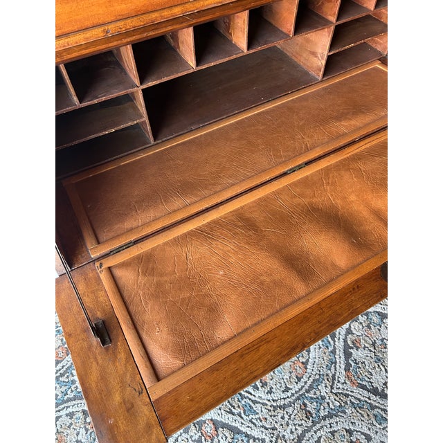 Antique Secretary Desk Hutch Curio Display Cabinet Bookshelf Pantry Cupboard For Sale - Image 10 of 12