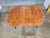 Wood Late 20th Century Tiger Maple Dining Table Black Painted Base 2 Leaves Benchmade For Sale - Image 7 of 17