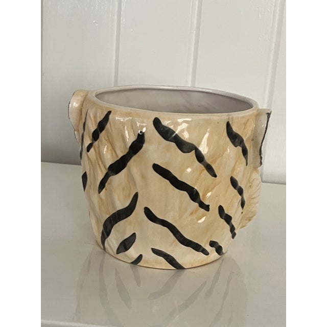 Italian 1960s Italian Mid Century Tiger Jardiniere For Sale - Image 3 of 9