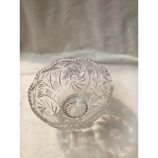 Traditional Vintage Pressed Glass Bowl For Sale - Image 3 of 4