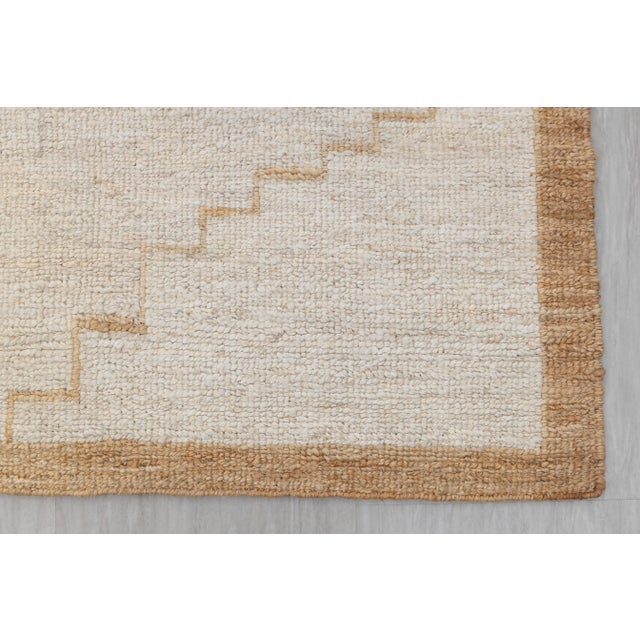 Not Yet Made - Made To Order 5x8Ft. Natural Cream Jute Taureg Inspired Soumek Jute Hand Woven Rug For Sale - Image 5 of 12