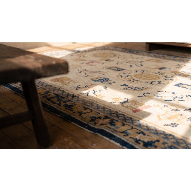 Textile Antique Chinese, Ningxia Rug For Sale - Image 7 of 8